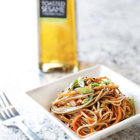 Garlic Sesame Soba Noodle Salad