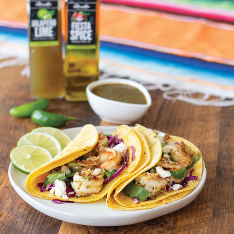 Mexican Chimichurri Shrimp Tacos