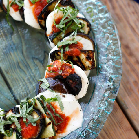 Grilled Eggplant & Zucchini Caprese