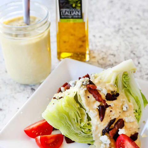 Blue Cheese Dressing With A Classic Wedge Salad