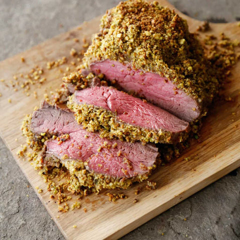 Pistachio & Parmesan Herb Encrusted Beef Tenderloin