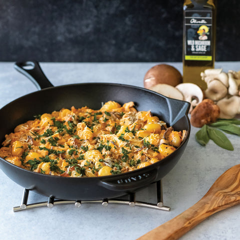 Wild Mushroom & Safe Olivelle Infused Olive Oil in a Recipe